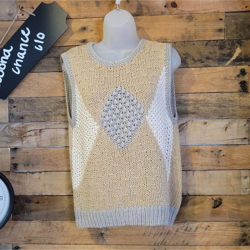 Bramble Lane women's vintage knit sweater vest size m/l